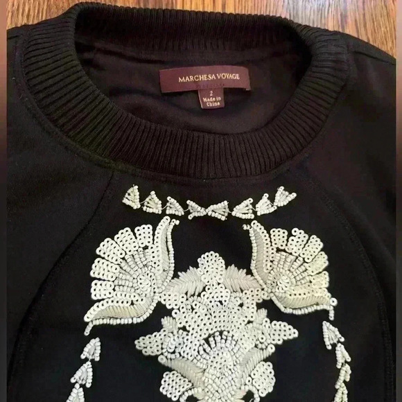 REVOLVE Marchesa Voyage Embroidered Tank Dress Asymmetrical Drop Waist Size 2 - Picture 7 of 12